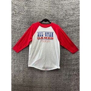 Vintage 80's Macy's All Star Games MLB Graphic Long Sleeve Shirt Unisex Size XL
